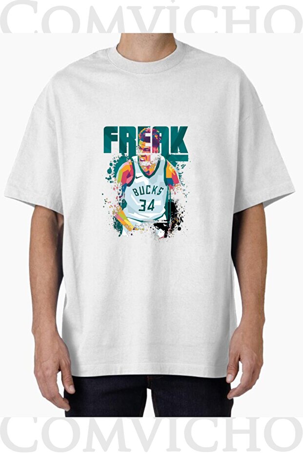 Unisex Freak V1 Design Printed Oversize T-Shirt