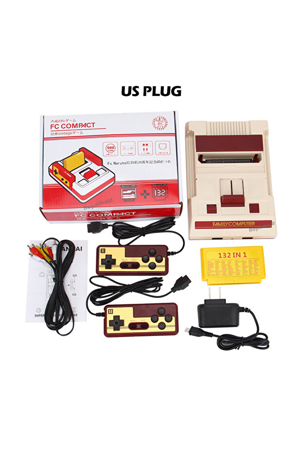 US PLUG 8 Bit Video Game Console Built in 500 Classic Games Family Computer TV Game Console Support - 1