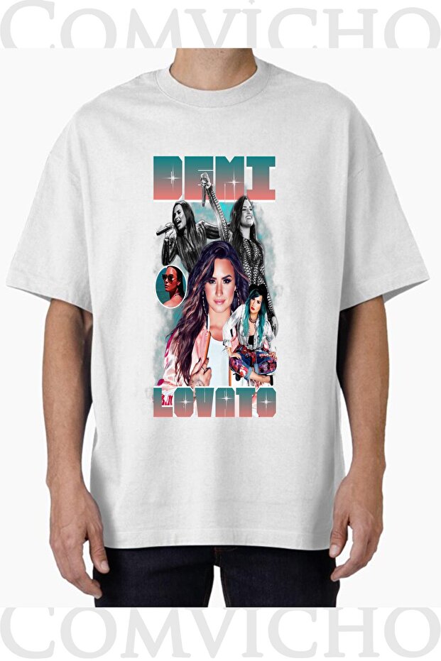 Unisex Demi Lovato V1 Design Printed Oversize T-Shirt
