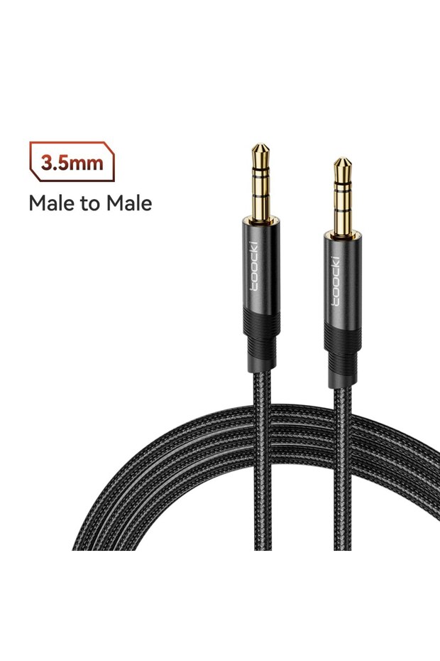 Black 2M Aux Audio Cable 3.5mm Jack Male to Male Audio Aux Cable For iPhone 12 Headph