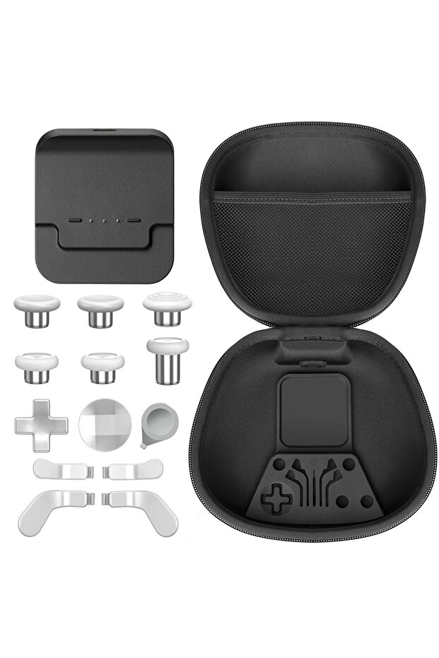 طقم أبيض لحقيبة حمل وحدة تحكم Xbox Elite Series 2 ومجموعة مكونات بديلة - 1