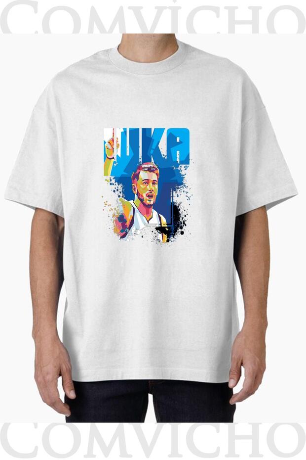 Unisex Luka V1 Design Printed Oversize T-Shirt
