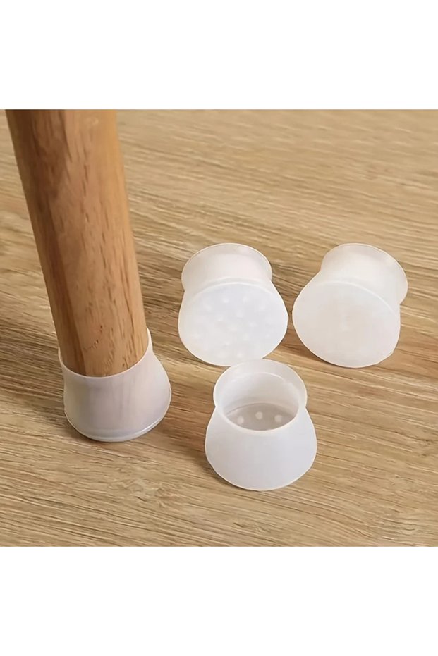 20pcs White 20Pcs/set Furniture Chair Legs Protectors, Silicone Chair Leg Caps, Anti-slip Chair Leg