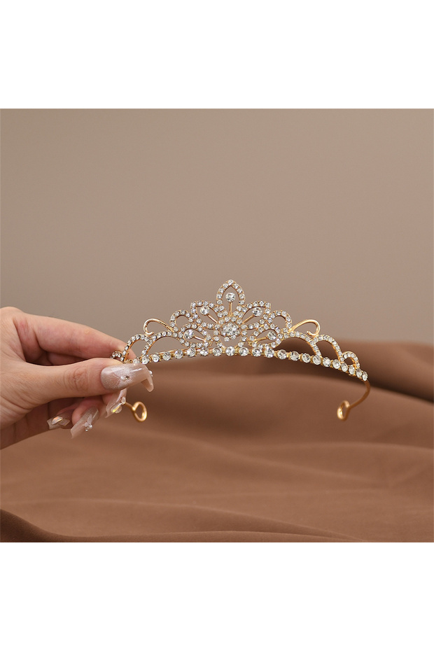 Gold Mini Crowns Hair Comb Crystal Bridal Tiaras For Girls Rhinestone Pearl Wedding Birthday Party C