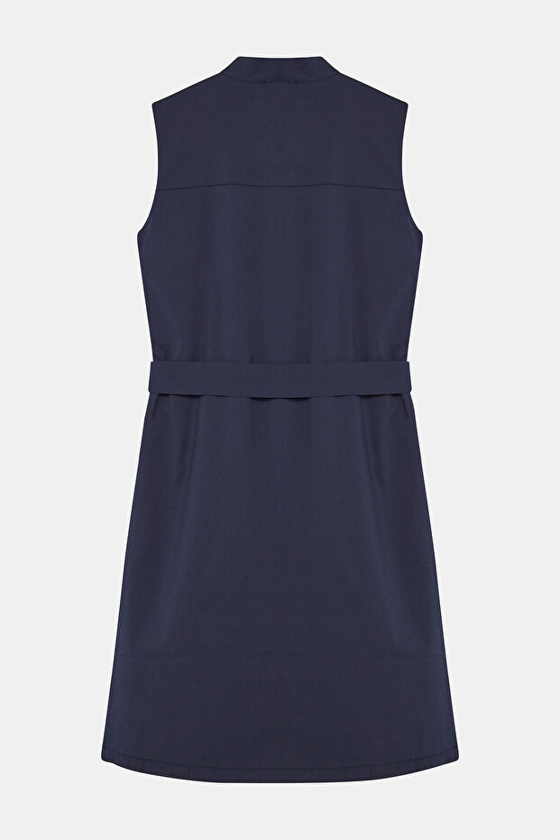 LACİVERT MİNİ ELBİSE - 2