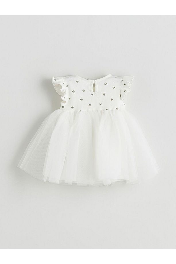 LCW baby Basic Dantel Tüllü Kız Bebek Elbise - 3