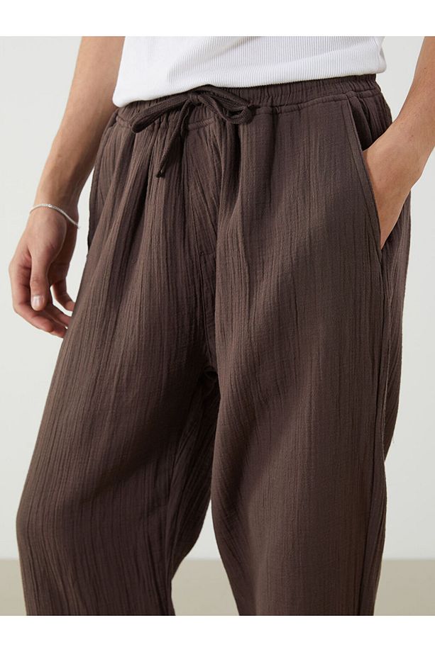 LCW Rahat Kalıp Müslin Erkek Pantolon Fashion - 3
