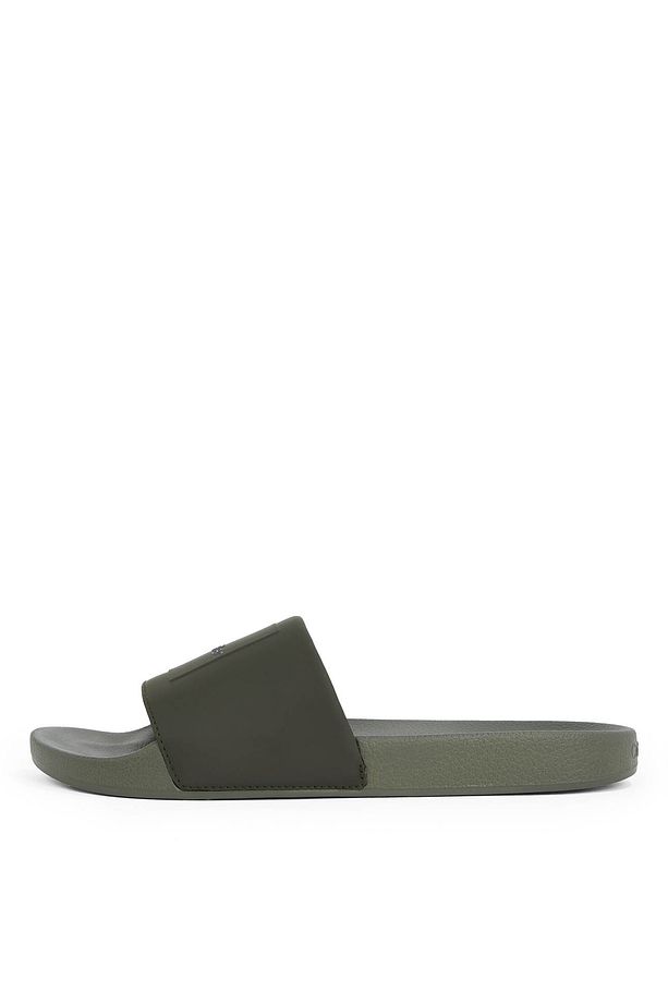 Haki Erkek Plaj Terliği POOL SLIDE W/ CK SQUARE - 2