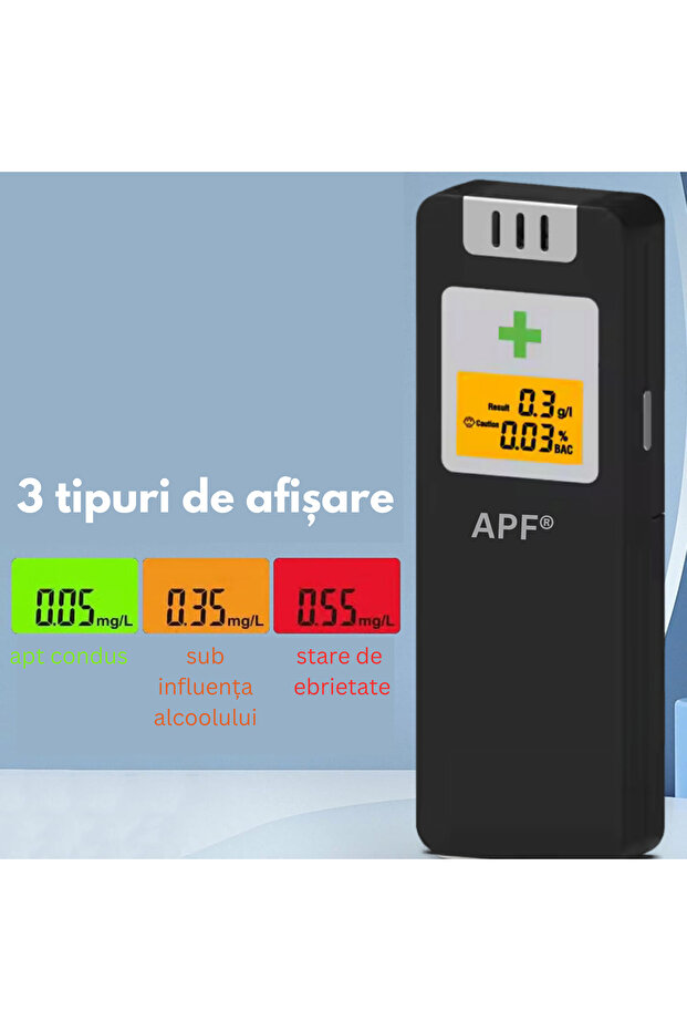 Alcooltest Certified NF APF, NFX 20-702 – Digital Tester with LCD Display, Accuracy 0.01% - 10