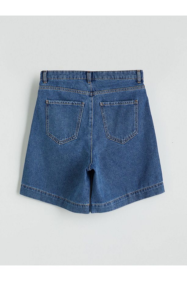 Bermuda Fit Kadın Jean Şort - 2