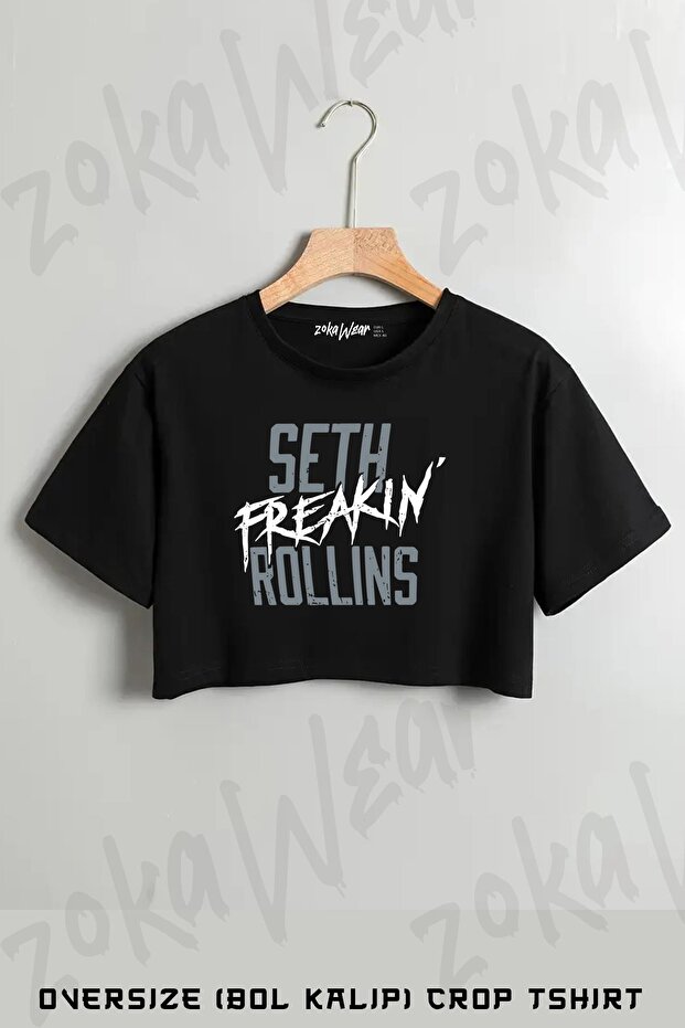 Seth Freking Rollins Printed Oversize Crop T-Shirt