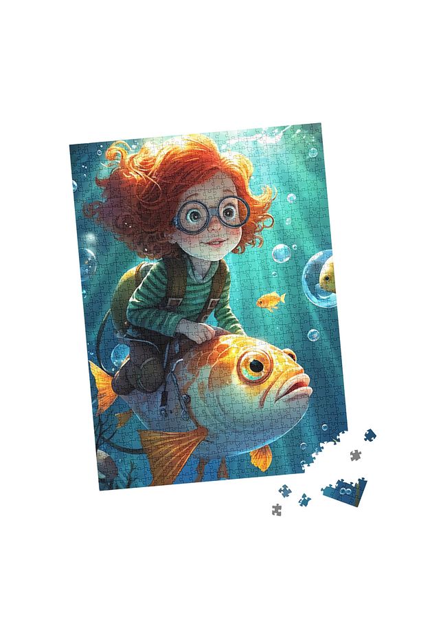 100 Parça Puzzle Çift Tasarım Tek Kutu Sualtı Macerası - 4