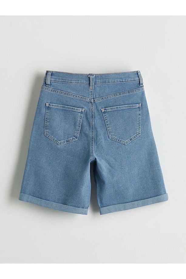LCW Bermuda Fit Kadın Jean Şort - 2