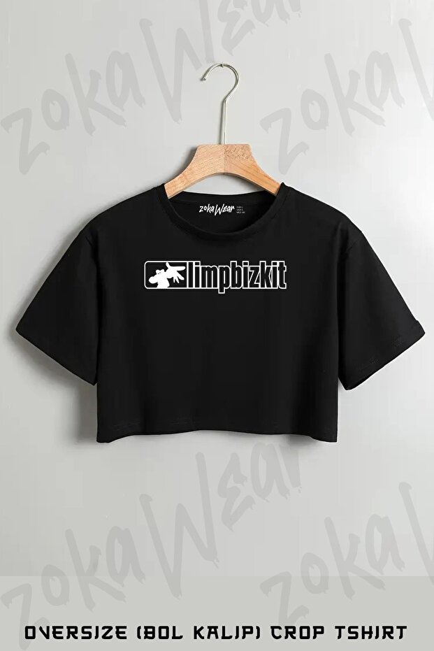 Limp Bizkit 3 Printed Oversize Crop T-Shirt