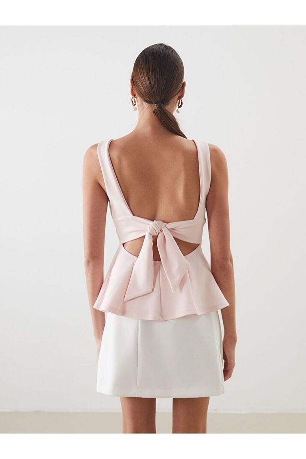 LCW Vision Kayık Yaka Peplum Bluz - 4