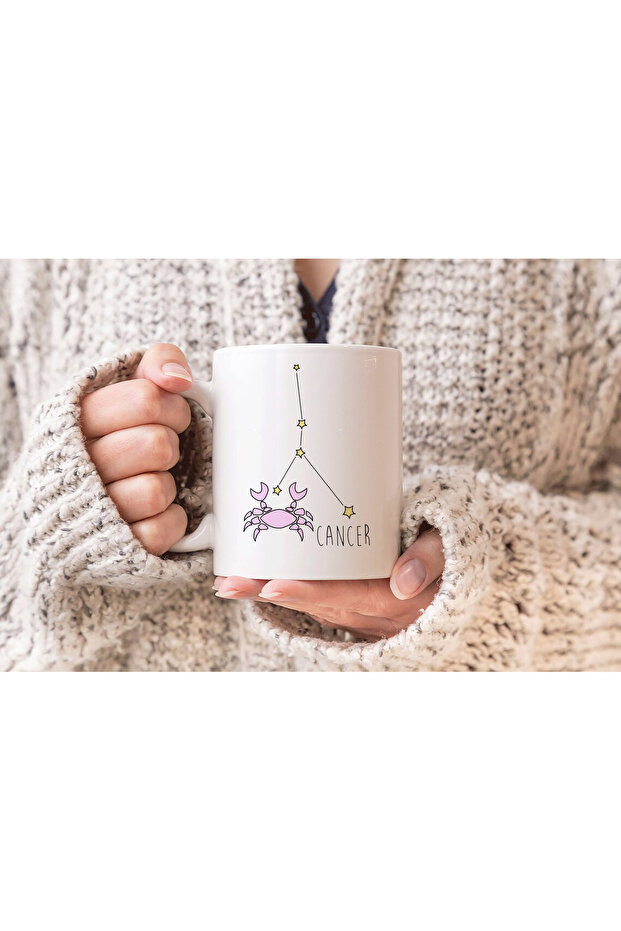 Cancer Crab Zodiac Sign Printed Gift Porcelain Mug