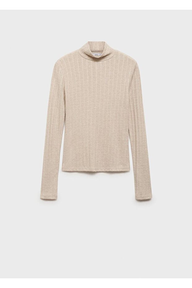 Lastikli dik yaka tişört - 3