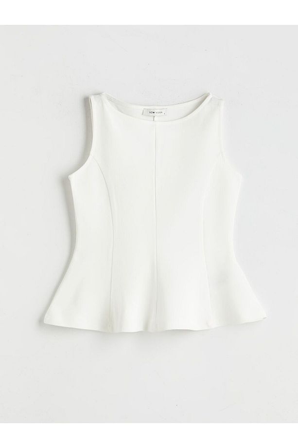 LCW Vision Kayık Yaka Peplum Bluz - 5