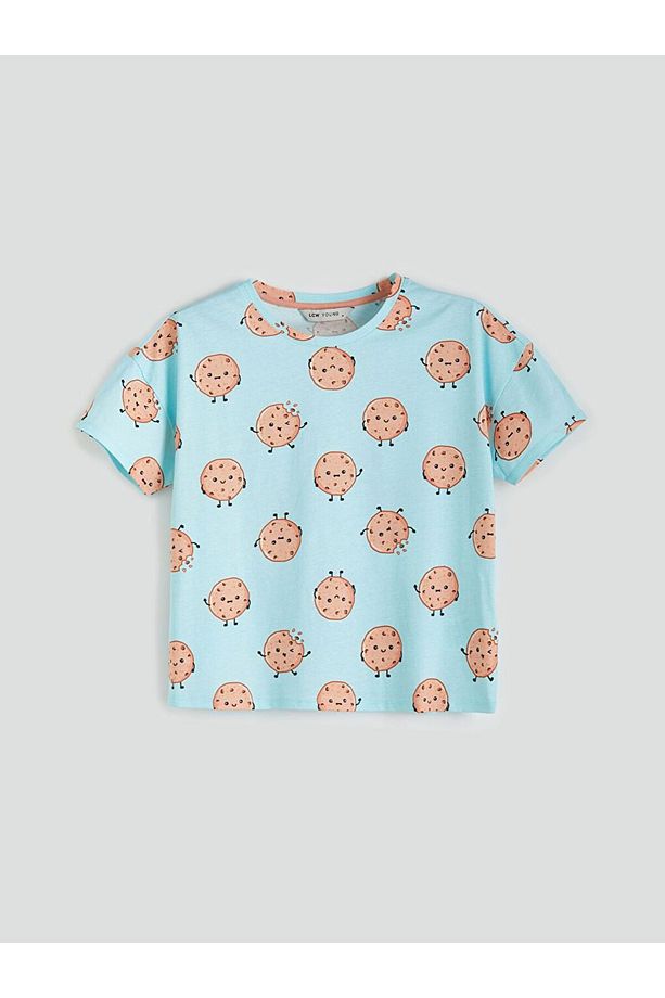 LCW Young Bisiklet Yaka Desenli Kadın Şortlu Pijama Takımı - 6
