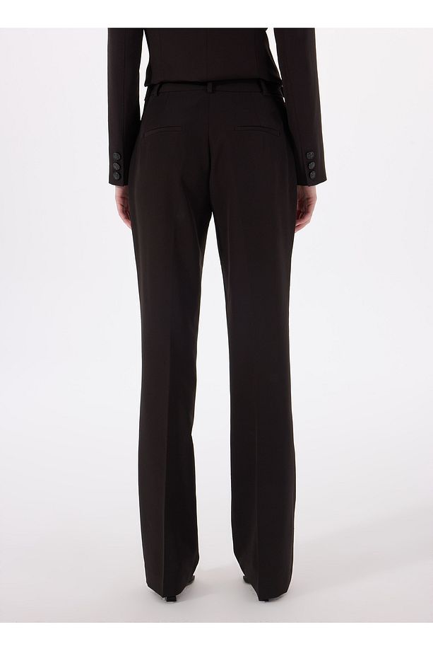 Yüksek Bel Slim Fit Siyah Kadın Pantolon NEW CARLA CREPE PANT - RECY POLY ST - 4