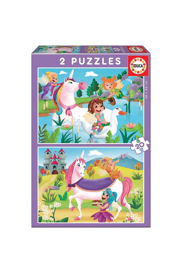 Puzzle - Unicorns, 2x20 piese