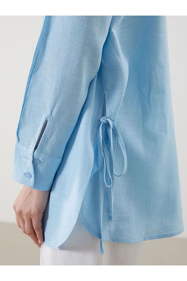 LCW Modest Keten Karışımlı Kadın Gömlek Tunik - 3