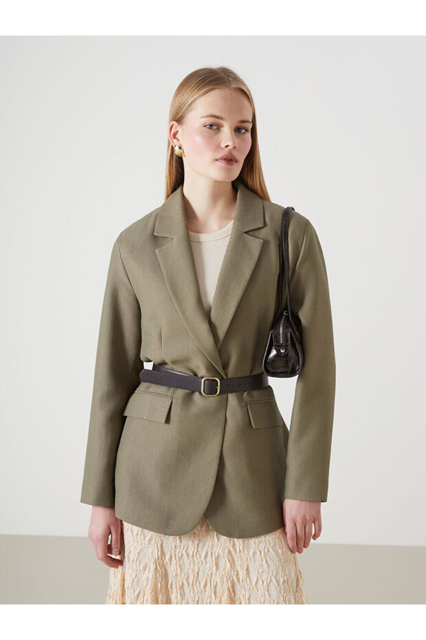 Lcw Vision Khaki Women's Blazer Jacket S5Gy06Z8Nvy25