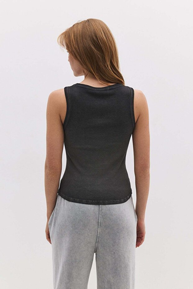 ärmellose Bluse - 5