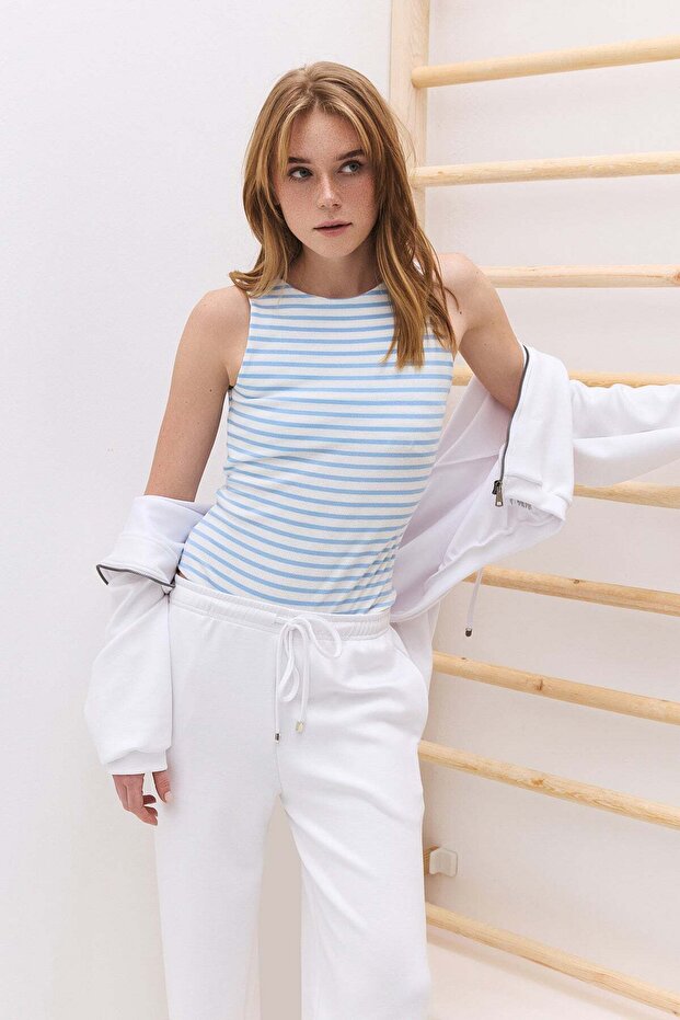 Gestreiftes Basic-T-Shirt mit Trägern - 3