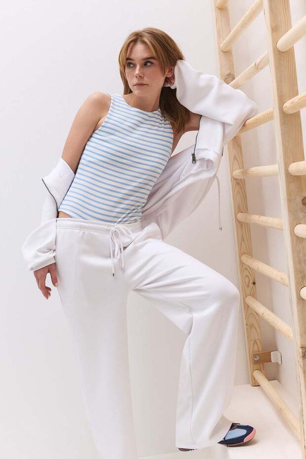 Gestreiftes Basic-T-Shirt mit Trägern - 2
