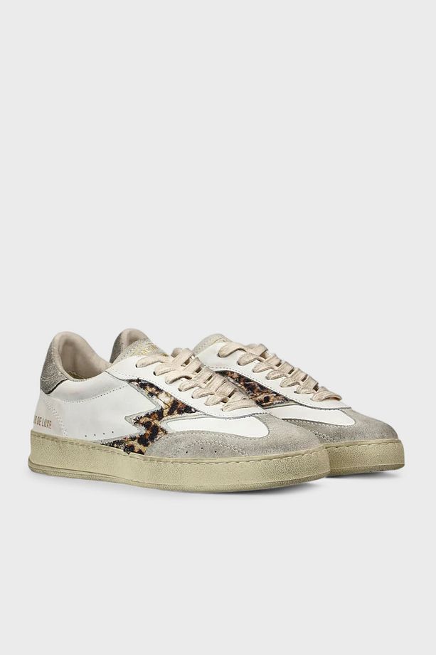 Deri Logolu Leopar ve Süet Detaylı Sneaker Ayakkabı AYAKKABI CL001 - 2