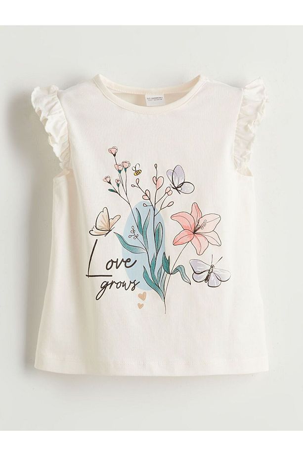 LCW Kids Çiçekli Kız Çocuk Şortlu Pijama Takım - 2