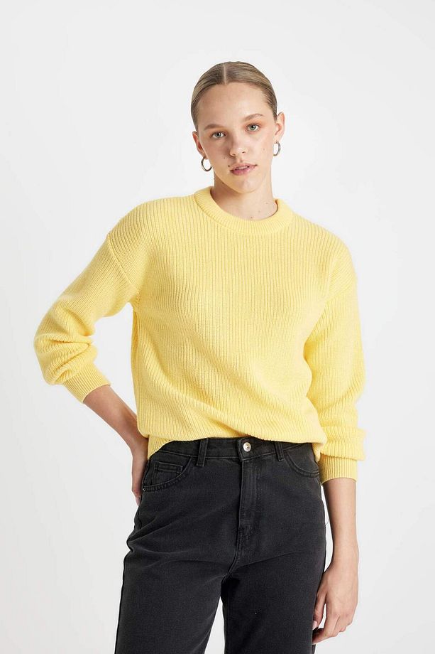Regular Fit Basic Düz Selanik Örgülü Triko Kazak H6905AZ24WN - 5