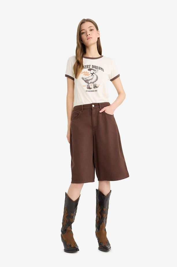 Coool Normal Bel Kısa Paça Gabardin Bermuda Şort F3133ax25hs - 3