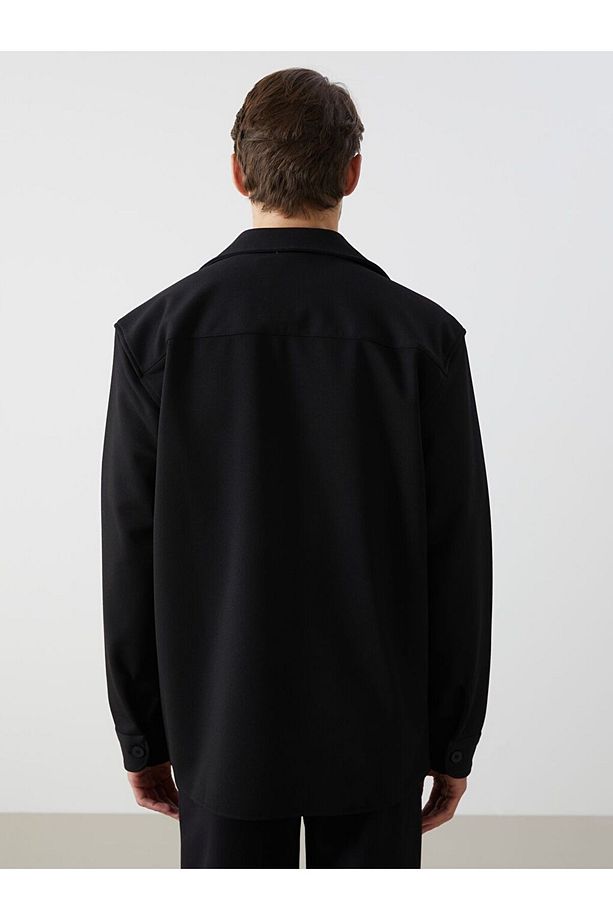 LCW Vision Regular Fit Uzun Kollu Erkek Gömlek Ceket - 4