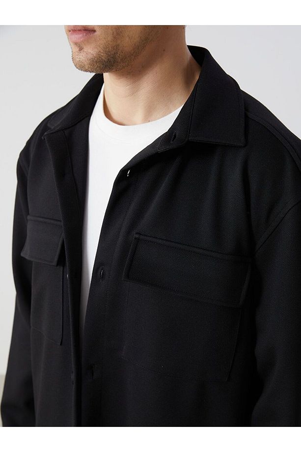 LCW Vision Regular Fit Uzun Kollu Erkek Gömlek Ceket - 3