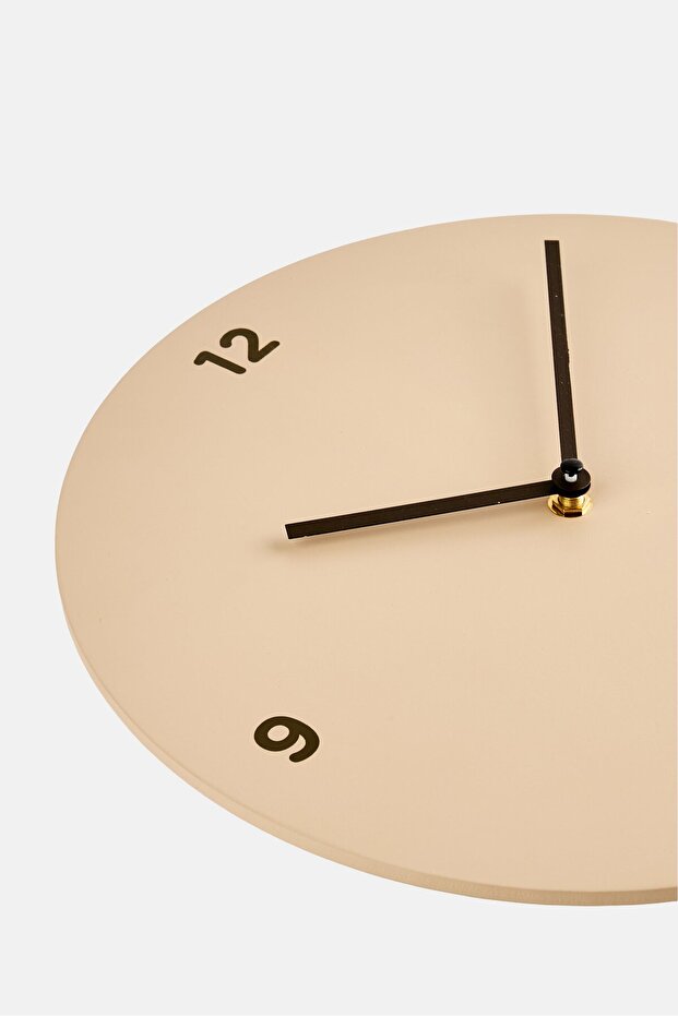 ساعة حائط من الورق المقوى، لون بني - 3