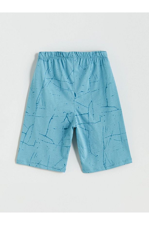 LCW Kids Bisiklet Yaka Erkek Çocuk Şortlu Pijama Takımı - 7