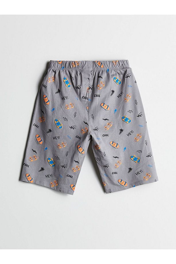 LCW Kids Bisiklet Yaka Erkek Çocuk Şortlu Pijama Takımı - 7