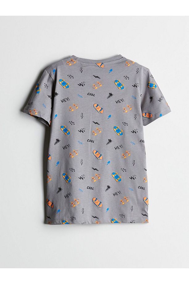 LCW Kids Bisiklet Yaka Erkek Çocuk Şortlu Pijama Takımı - 4