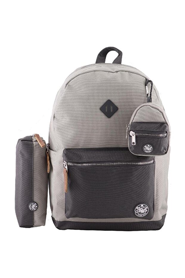 حقيبة ظهر كلاسيكية مع ملحق - 1