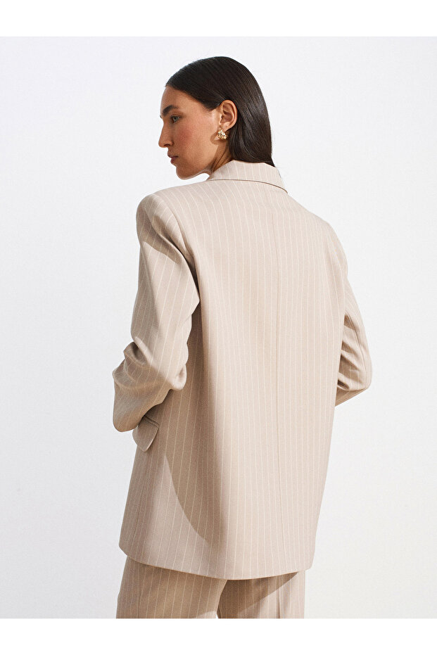 60768 Blazer Ceket-Bej - 2