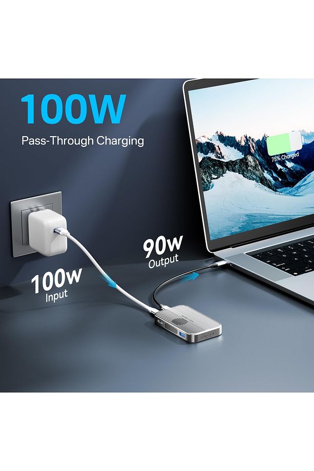 EC1401 - 6 in 1 iPhone 15/16 Serisi Uyumlu, 4, 10Gbps Type-C Disk Kutusu (EC-1401) - 4