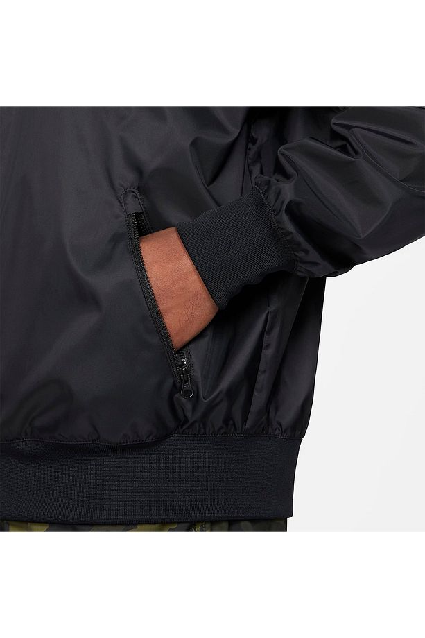 Windrunner Erkek Siyah Kapüşonlu Ceket - 5