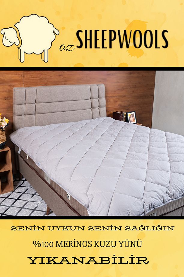 Yazlık İnce Tek Kişilik Yün Yorgan %100 Merinos Kuzu Yünü %100 Pamuk Kumaş Yıkanabilir Dolgu 1.3 kg - 1