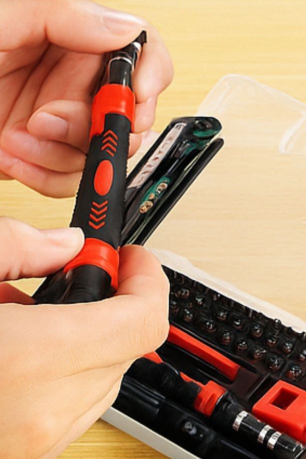® Çok Fonksiyonlu Manyetik Uçlu 52'si 1 Arada 42 Uçlu Saatçi Tornavida Seti - 3