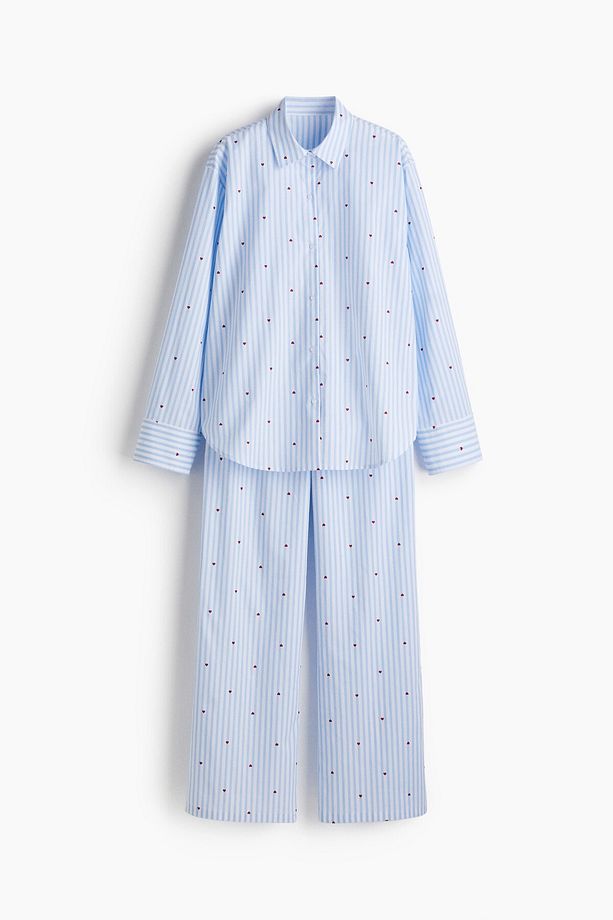 Pamuklu Poplin Pijama Takımı - 4