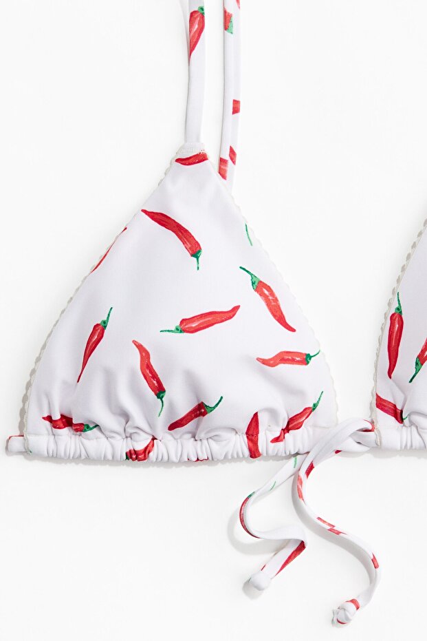 Dolgulu Üçgen Bikini Üstü - 6