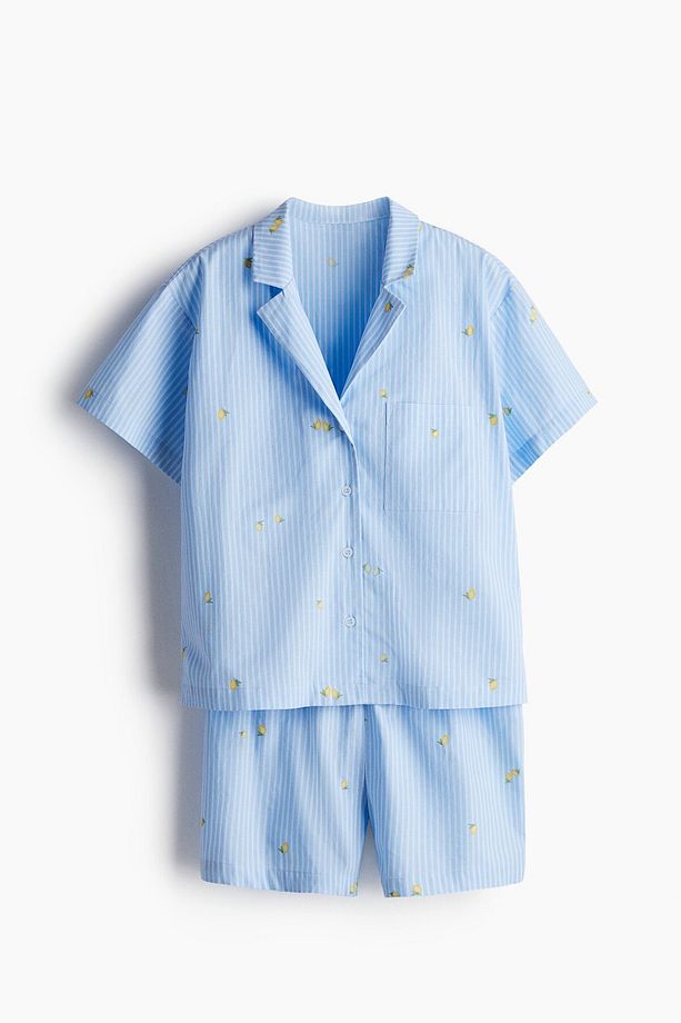 Gömlek ve Şortlu Pijama Takımı - 5