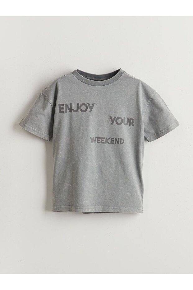Crew Neck Printed Boy's T-Shirt (S5)